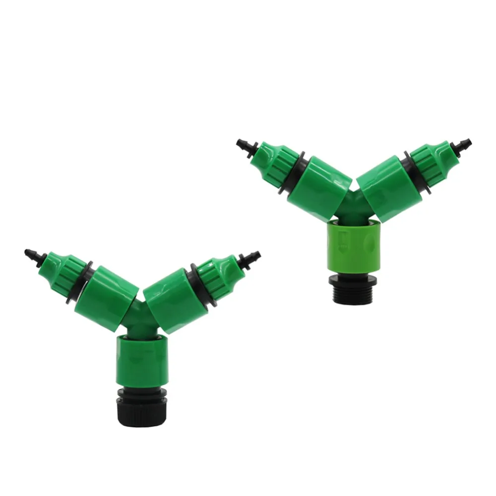 

1 Set Irrigation 3-Way Hose Splitter Y Type Quick Connector Agriculture tools Greenhouse Drip Irrigation Adapter