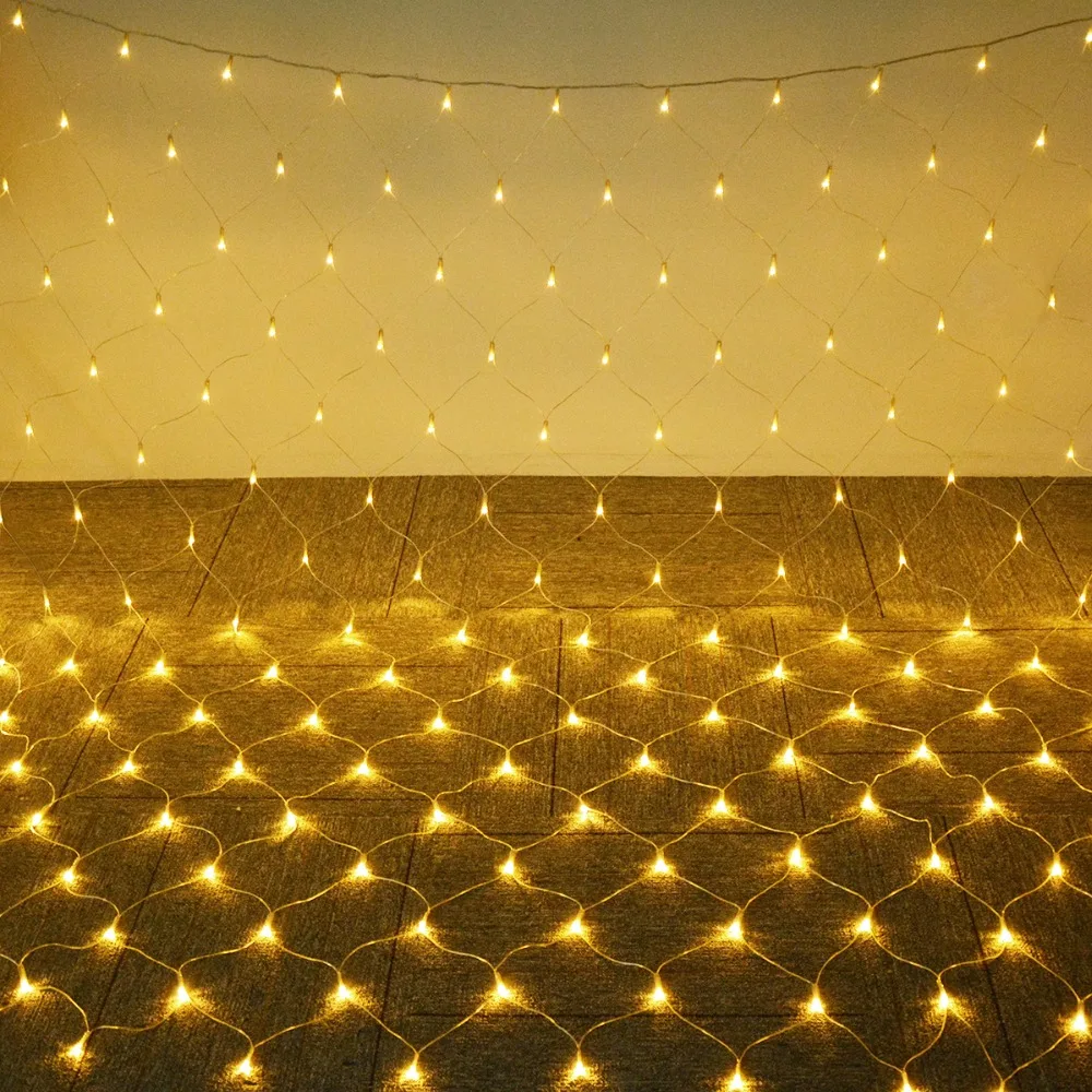

1.5*1.5M/3*2M/6*4M Net Mesh LED String 220V Outdoor Fairy light Waterproof Garden Christmas Tree Windows Curtain Decoration lamp