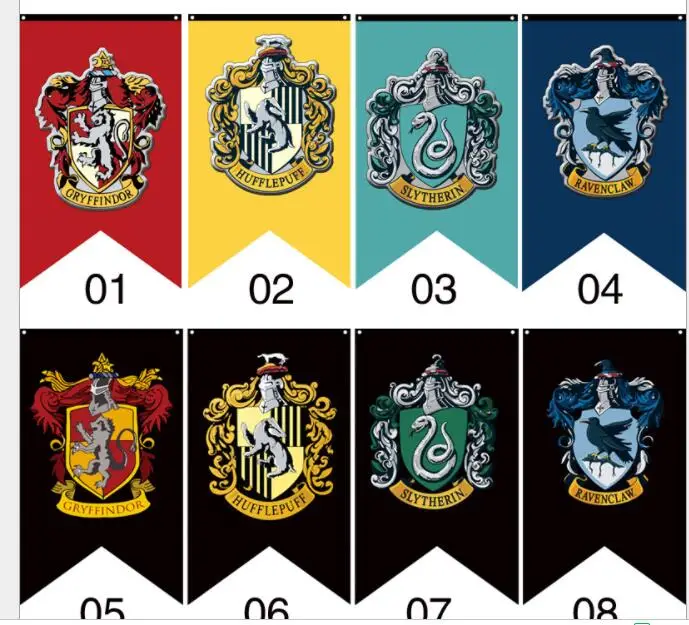Вечерние поставки Гарри Поттер Гриффиндор Слизерин Hufflerpuff знамена флага для