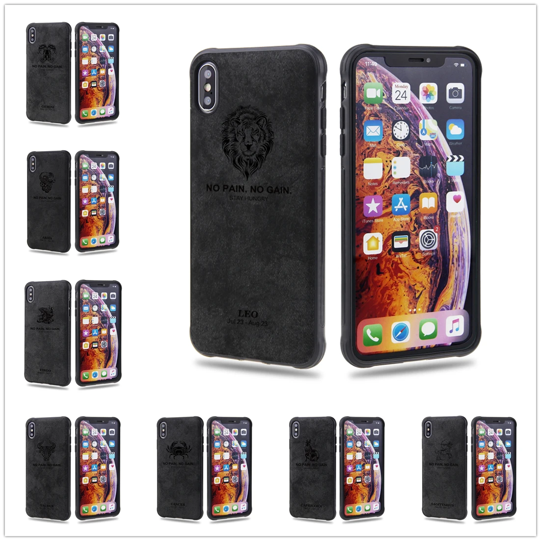 

constellation Case For iPhone XS Max Cases Taurus cover Funda For iPhone XR X Pisces Phone coque For iPhone 8 7 Plus 6 6S Hoesje