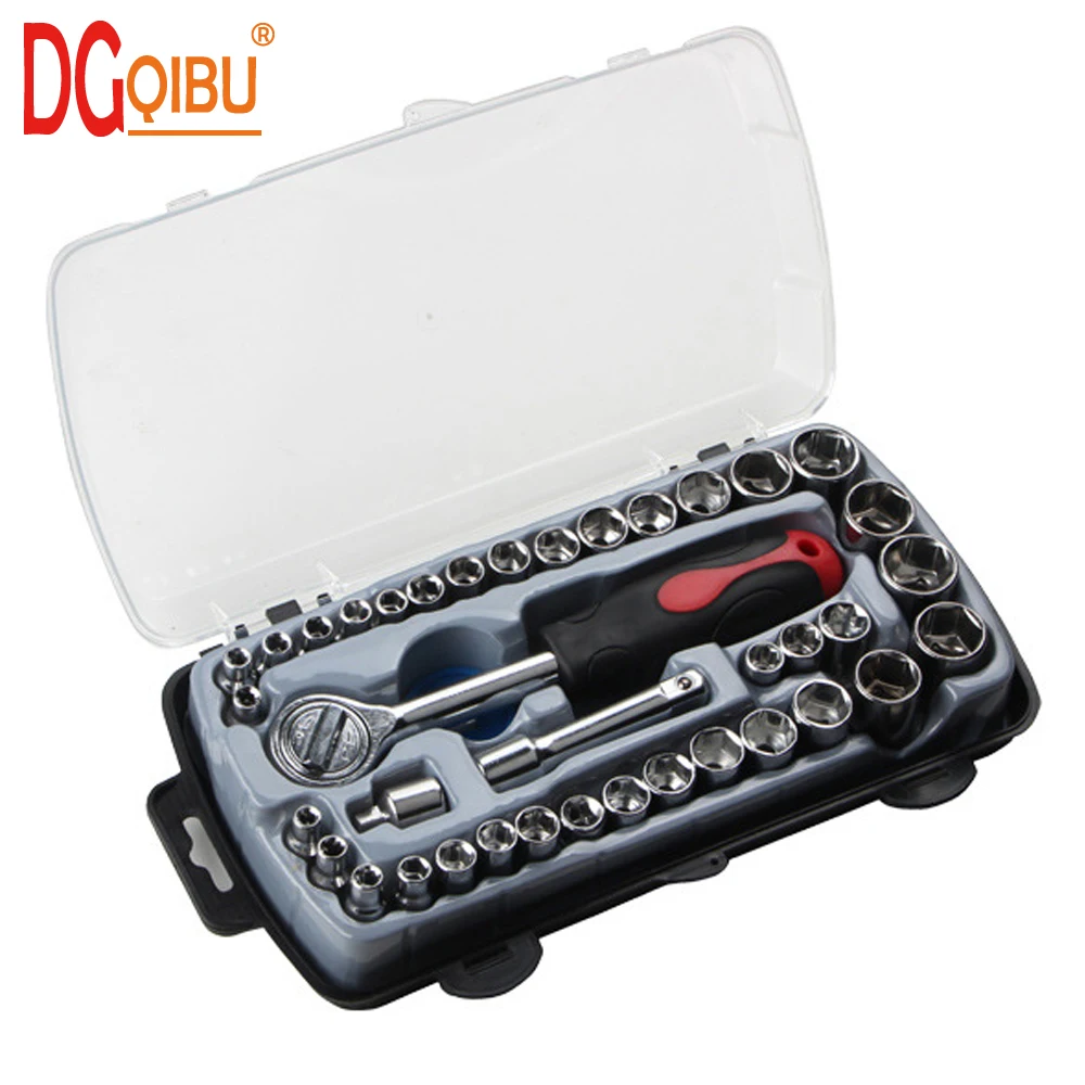 

40pcs Home Automobile Motorcycle Repair Tool Box Torx Socket Bit Set Tamper Proof Ratchet Car Wrench Set Sleeve Screwdriver Kit