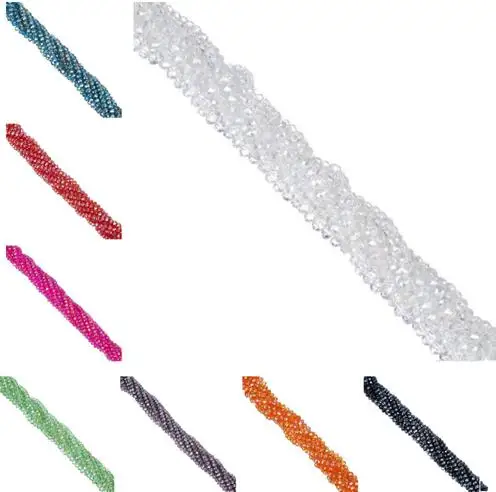 

Hot 1Pc High quality Crystal Glass Beads Assorted Colorful Spacer Beads for DIY Bracelet Jewelry Making