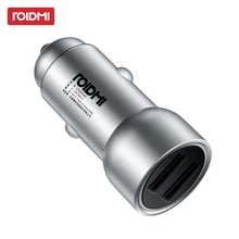 Original Roidmi Smart Car Charger C1 Dual USB Port Max 5V 3.6A Quick Charger Metal Body Universal Smart Charging for All Cars original xiaomi roidmi 2s bluetooth car charger