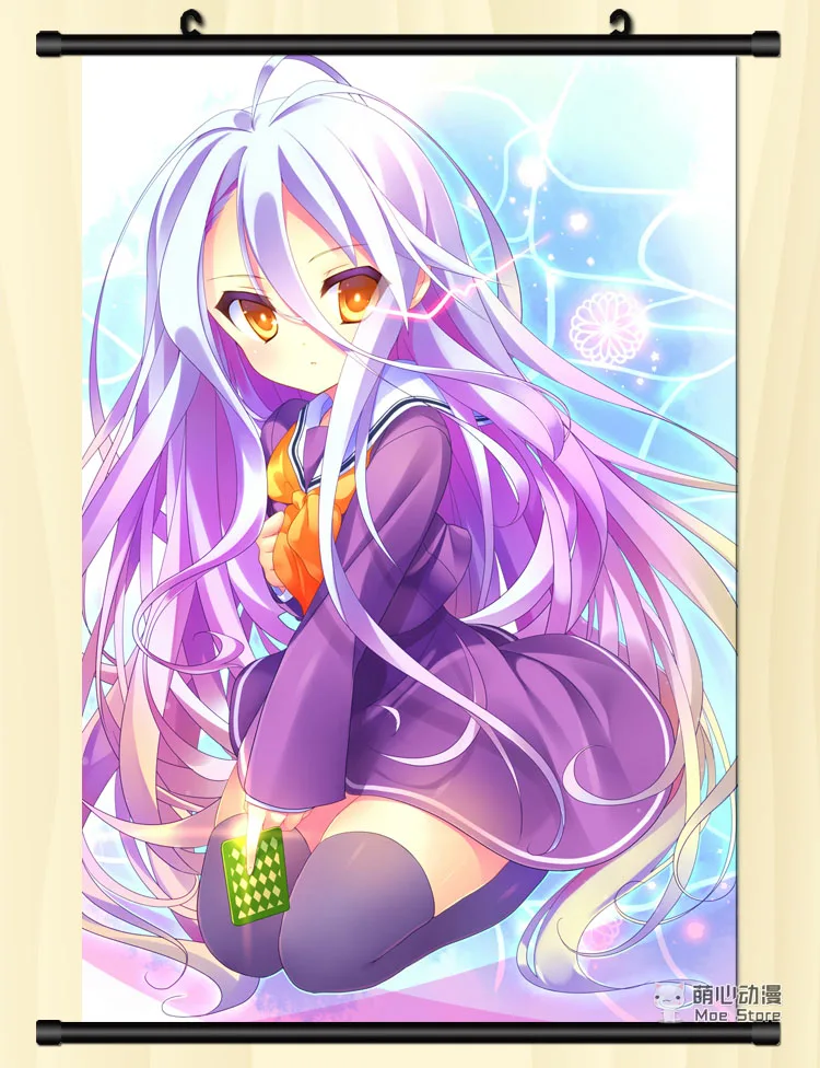 Японское аниме без игры жизни сексуальная девушка Shiro & Sora домашний декор