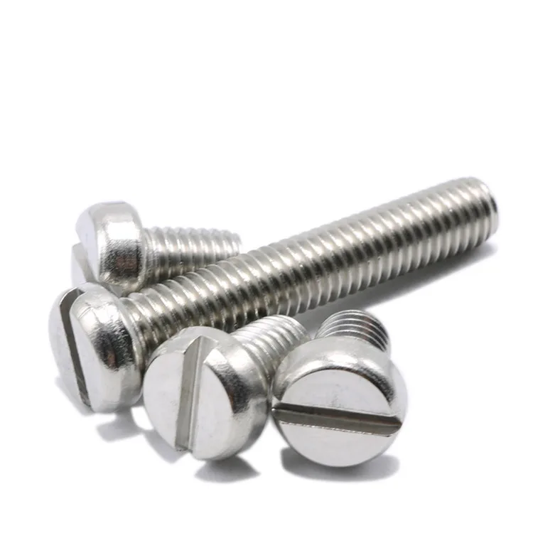 M5 Slotted Cheese Head Machine Screws Stainless Steel Thread Length 6
