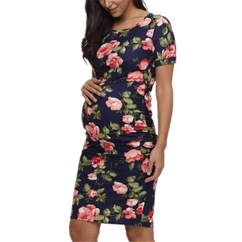 

Sexy Women Dress Summer Floral Maternity Clothes Pregnant Woman Dress Flower Print Womens Dresses Casual Ladies Bodycon Dresses