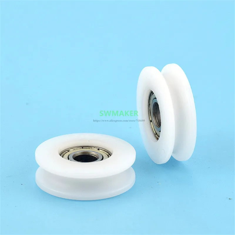 10pcs 6*26*8mm U groove plastic sheave plastic bearing pulley POM