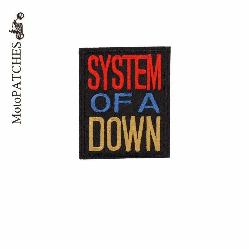 

MotoPATCHES SYSTEM OF A DOWN Motorcycle Patches For Clothes Embroidered Iron On Patches