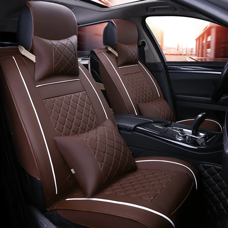 

Car Travel Car Seat Covers Universal PU Leather Auto Front back Seat Covers for chery a3 a5 tiggo 3 tiggo 5 cowin e5 car styling