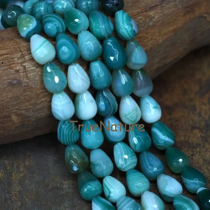 

Green Stripped Agates Loose Beads Strand, High Quality Smooth Waterdrop Shape Agates Beads Stone Jewelry In 12*16 mm BE7133