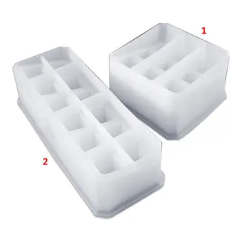 

Crystal Epoxy Mould DIY Manual Storage Box Highlight 9/12 Square Storage Boxes Silicone Mold