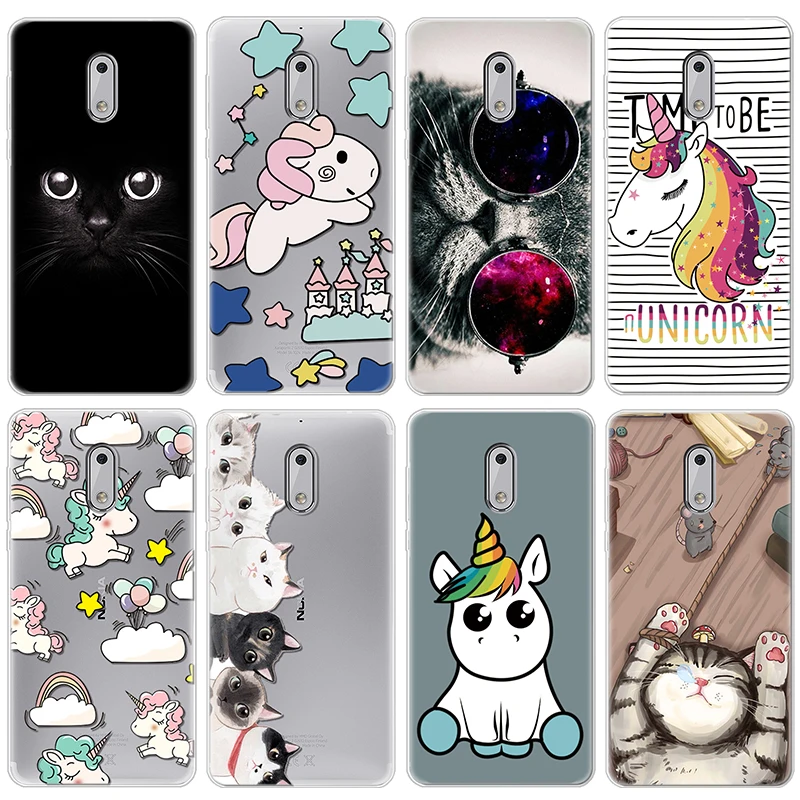 

Unicorn Soft TPU Fundas Coque For iPhone X XS Max XR 5 SE 6 6 S 8 7 Plus Cute Phone Cases Luxury For Nokia 2 3 5 8 6 7 Plus Case
