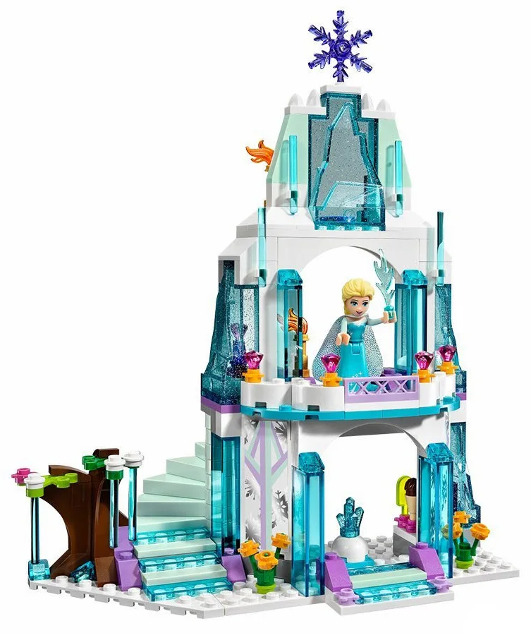 

2019 Disney 316Pcs Frozen Aisha's Snow Castle Girl Castle Assembled Toy Building Blocks