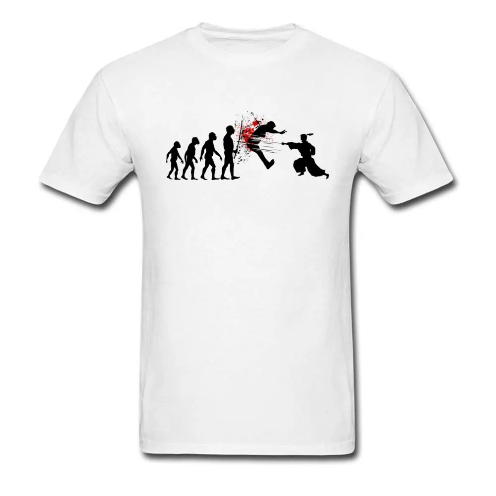 

T-shirt Samurai Rebel Tshirt Men White T Shirts Kung Fu Action Tops Japan Style Tees Cotton Clothes High Quality No Fade O Neck