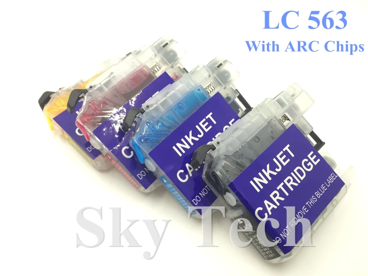 

Full Ink Refillable Cartridge suit for Brother LC563 , LC-563 Suit for Brother  J2310 J2510 J3520 J3720  ,With ARC chips