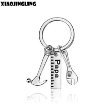 Xiaojingling “papá” para los hombres joyería del día de padre regalo mini modelos gadgets colgante llaveros Llaves para coches titular llaveros