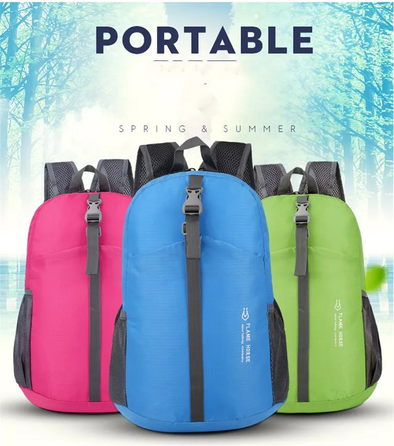 2018 Softback бросился L & m открытый пакет путешествия Пеший Туризм Легкий нейлоновый рюкзак, складной Водонепроницаемый складной мешок