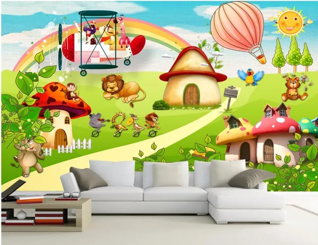 Custom Mural Photo Wallpaper Cartoon Animal Park Playground Custom Mural Photo Wallpaper Cartoon Animal Park Playground Children S Room Painting Wall Murals For 3 D