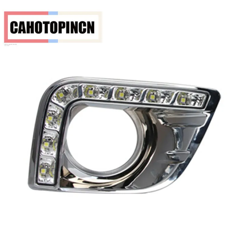 

12v CAR LED DRL Daytime Running Light with fog lamp hole for Toyota Prado FJ150 LC150 2010 2011 2012 2013 Land Cruiser 2700/4000