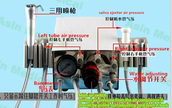 2018 good quality Dental Lab Portable two Turbine Unit Air Compressor 3 way straw for dentist цена 2018 good quality Dental Lab Portable two Turbine Unit Air Compressor 3 way straw for dentist цены онлайн