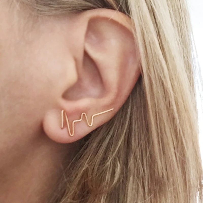 

Gold Ear Climber Earrings Custom Handmade Jewelry Gold Filled/925 Silver Jewelry Punk Oorbellen Minimalist Piercing Earrings