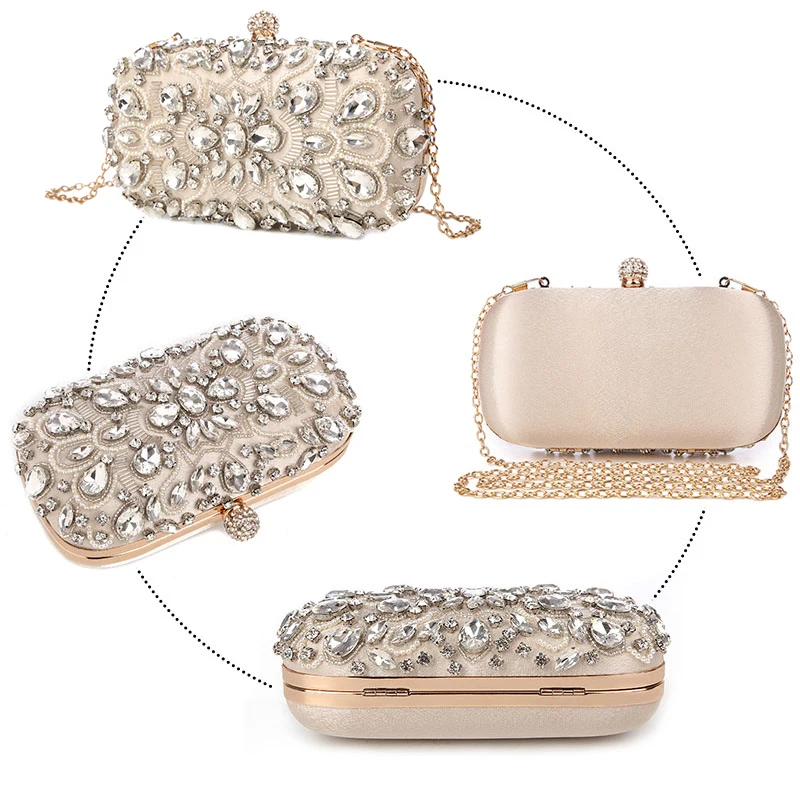 Luxy Moon Evening Bags Diamond Rhinestone Pearls Beaded Wedding Clutch Women's Purse Handbags Wallets Evening Clutch Bag bolsa Luxy Moon Evening Bags Diamond Rhinestone Pearls Beaded Wedding Clutch Women's Purse Handbags Wallets Evening Clutch Bag bolsa