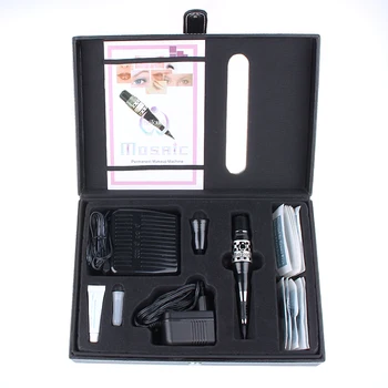 

1 set Small Permanent Makeup mosaic tattoo machine kit Complete Cosmetic Tattoo Pen Kit With Gun Needles Caps maquinas de tatuar