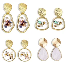 VKME, модные серьги, подвеска, женские серьги, раковина,, женские модели, полимерные круглые серьги с подвесками, Brincos, геометрические ювелирные изделия