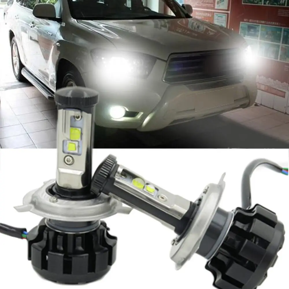 Купить led headlight. Led Headlight h4 6000k. H4 super led Headlight Kit z1. Led Headlight Kit h4. H4 led Headlight 45w DRL 10000lm Fish Eye Lights.