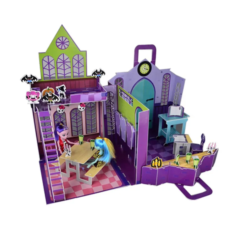 monster high wooden doll house