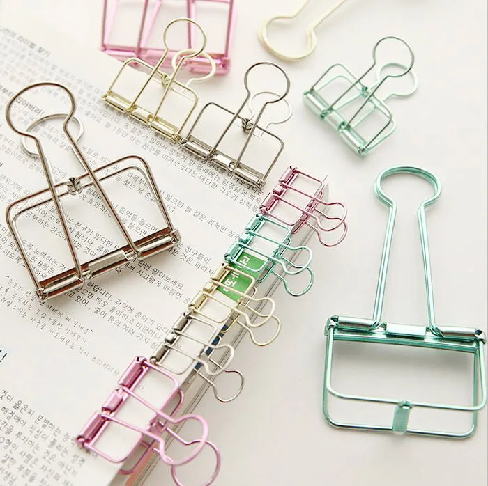 1 pcs Cute Metal Binder Clips Clips Small Craft Photo Pegs office