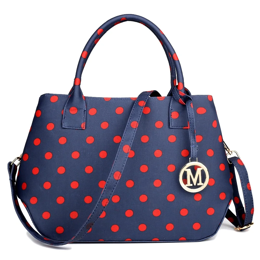 Miss Lulu Bolso estilo cartera para mujer Black Oilcloth,