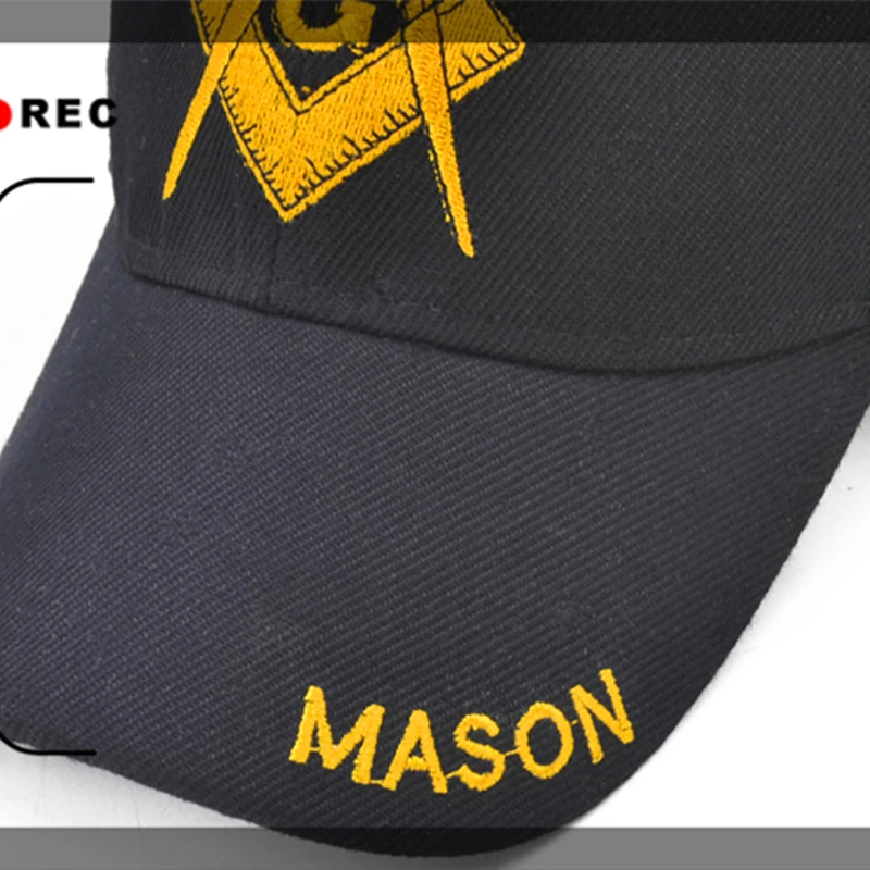 جديد التطريز الماسونية قبعة بيسبول الرجال الماسوني رمز G تمبلر الماسونية قبعة الرجال النساء قبعات ترد لمكانها