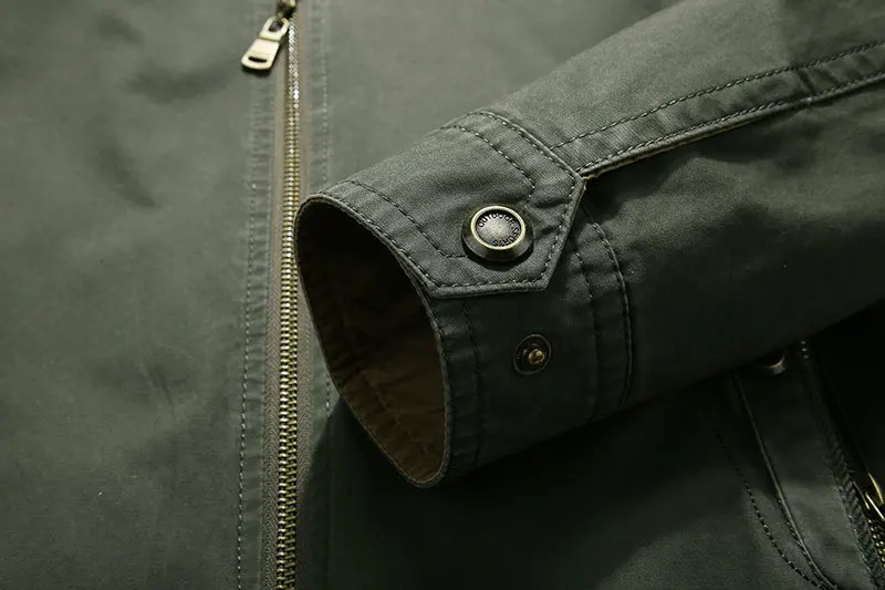 4XL 2019 Autumn Spring Brand Jacket Thin Stand Collar Coat Asia Size Drop Shipping Jackets Coats Casual Both Side Wear Military (8)