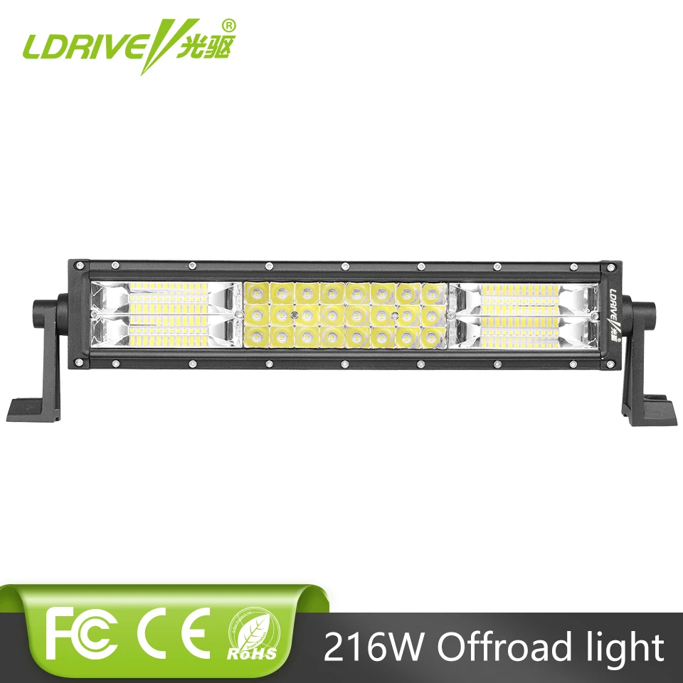 

LDRIVE Triple Row 15" LED Light Bar 12V 24V Combo Beam Offroad 3-Row LED Driving Work Light For 4X4 Car SUV Truck 4WD ATV PickUp