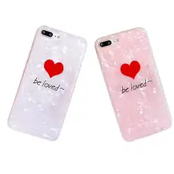 Красное сердце быть любимым блеск Мягкие TPU чехол для телефона iPhone X 6 7 8 плюс