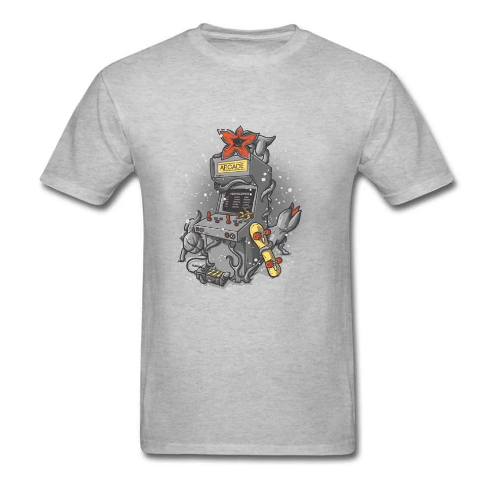 Crew Neck 80s things 10334 100% Cotton Fabric Mens T Shirt Casual Short Sleeve Tops Shirt Family Casual Tee Shirts 80s things 10334 grey