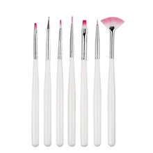 7 шт./компл. Профессиональный Nail Art Pen гравировка тиснение щетка для декора профессиональный маникюр живопись инструментов