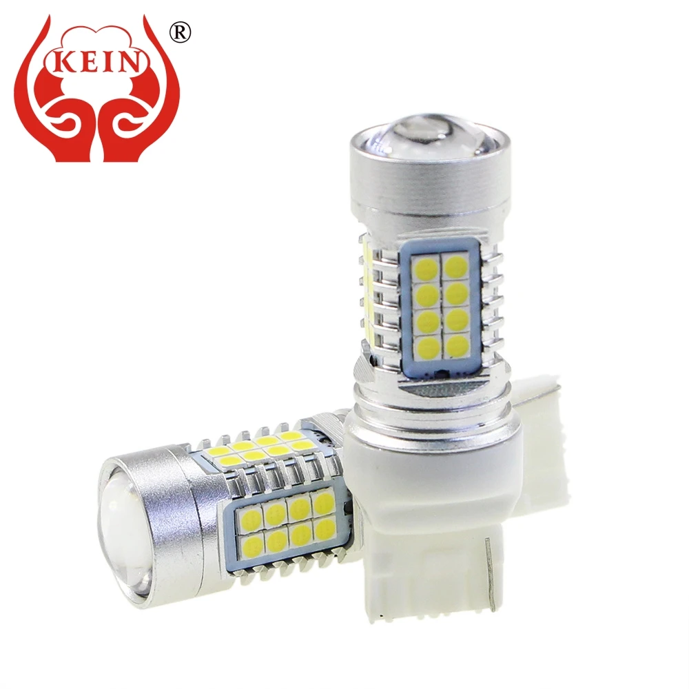 

KEIN 2pcs w21w led t20 7440 led car Light 3030 Reverse Turn Signal Bulb 12V 24V DRL Rear Backup white yellow Vehicle Signal Lamp