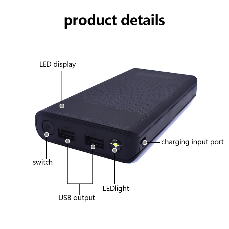 Новый Мощность Bank 30000 мАч двойной зарядное устройство USB с светодио дный Экран