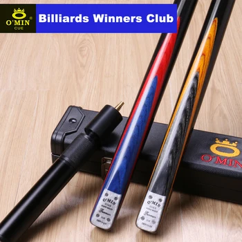 

O'MIN GUNMAN 3/4 Piece Snooker Cue Kit with O'MIN Case with Telescopic Extension 9.8mm Tip Snooker Stick Cue 2019 New Billiard