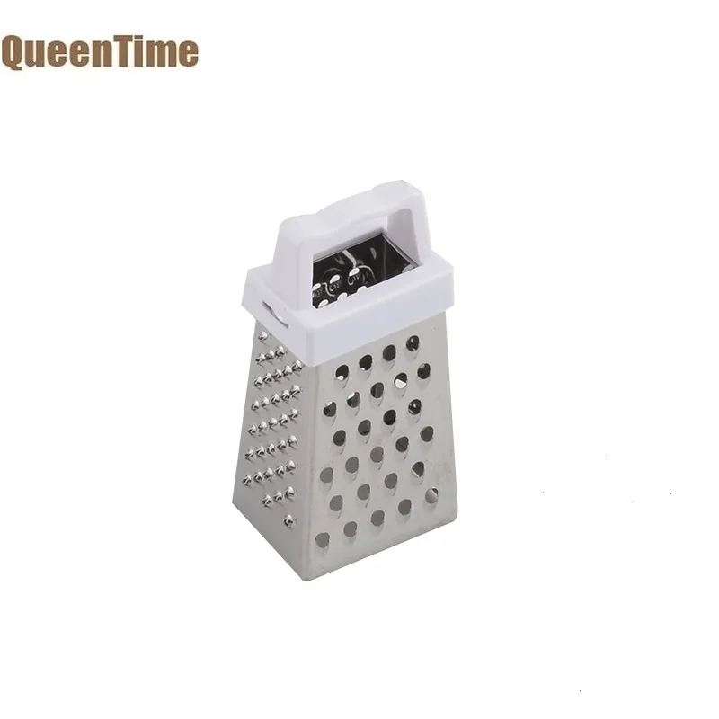 

QueenTime Stainless Steel Carrot Graters Four Side Square Shape Potato Cheese Cutter Multifunction Kitchen Utensils Fruit Tools
