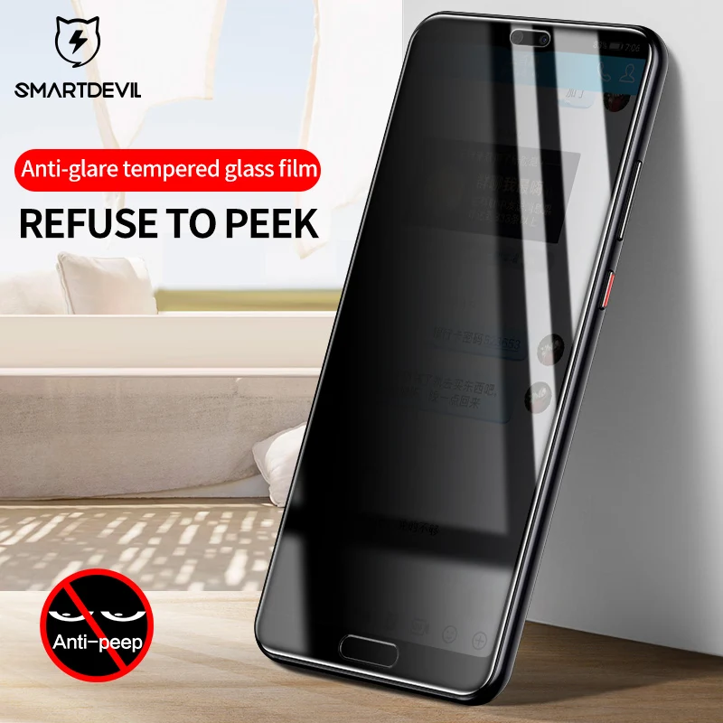

SmartDevil Anti Privacy Screen Protector for Huawei Mate 20 Pro 3D Full Cover Privacy Explosion-Proof Protective Tempered glass