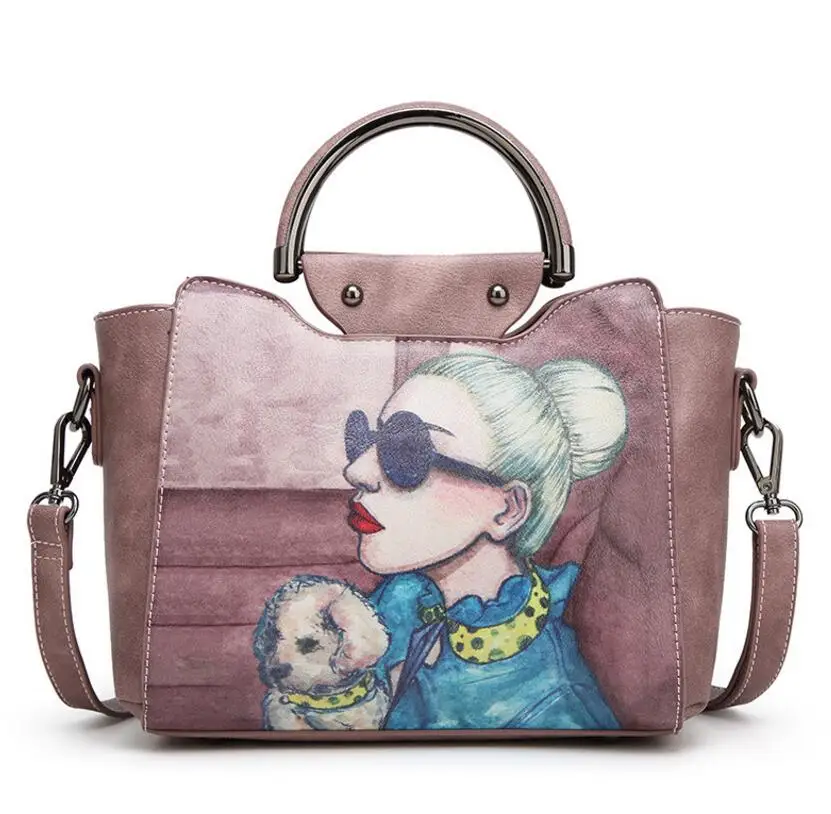 

Brand Women Handbag Female Shoulder Bags Cartoon Printed Handbags Women's Messenger Bags Famous Designers Totes Crossbody Bag