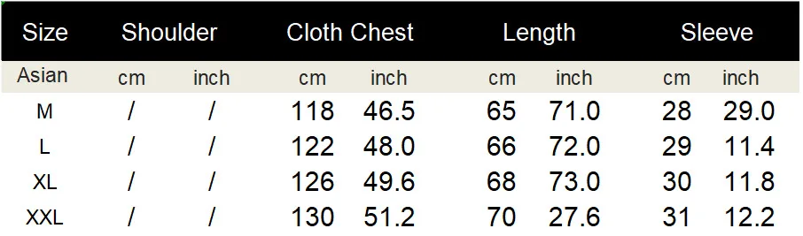 Asian Jeans Size Chart