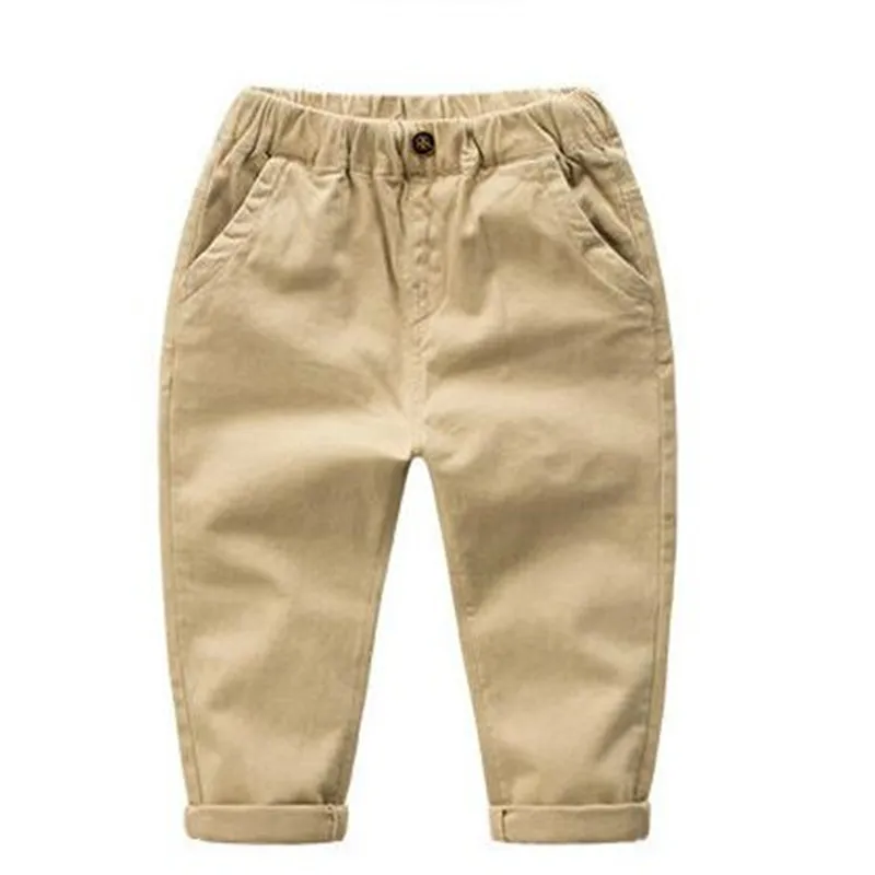 Коллекция года, весенне-осенние детские штаны с надписью для мальчиков, брюки, одежда повседневные хлопковые узкие брюки с эластичной резинкой на талии для мальчиков, детская одежда - Цвет: Хаки