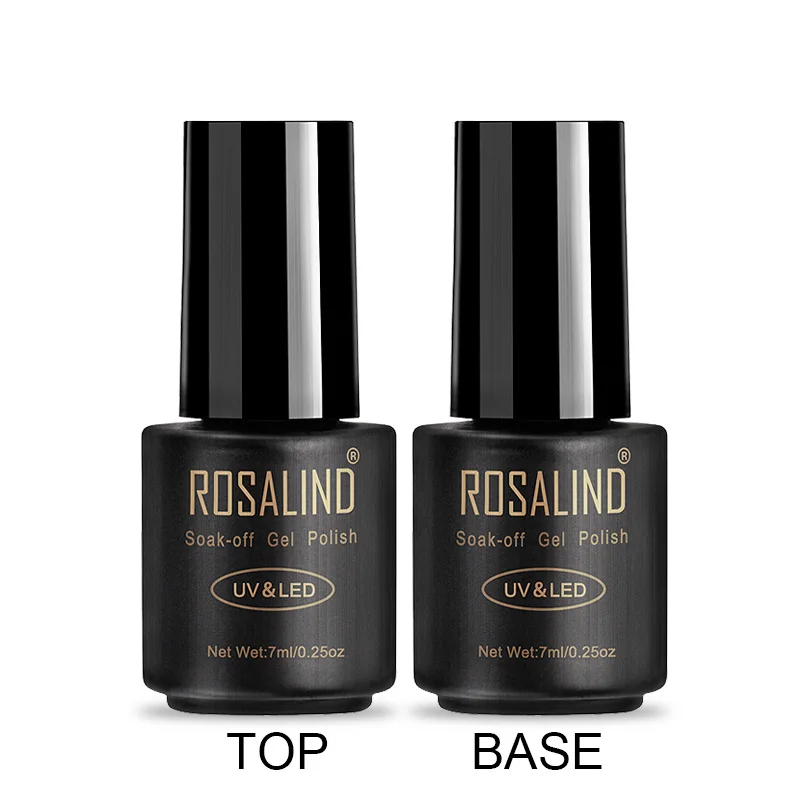 ROSALIND, 7 мл, Базовый Гель-лак для ногтей, Полупостоянный, закаленное верхнее покрытие, гель-резина для гель-лаков, маникюр, дизайн ногтей