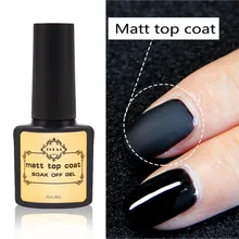 Vernis à ongles en Gel UV Transparent, Soak-Off, couche de Base/mate/supérieure, laque, pour Nail Art, 8ml