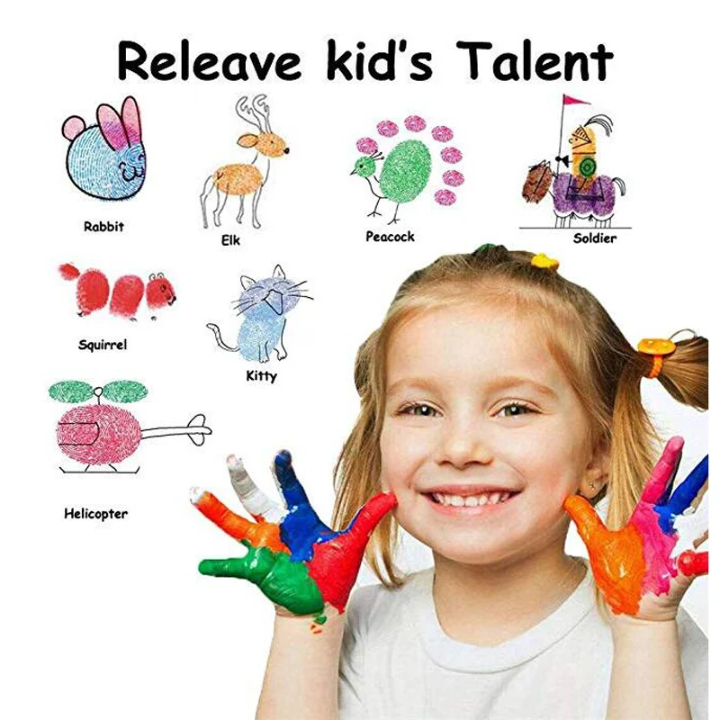 15 Colors Craft Ink Pad Stamps Partner DIY Finger Printing Card Making Children DIY Painting Inks (5)