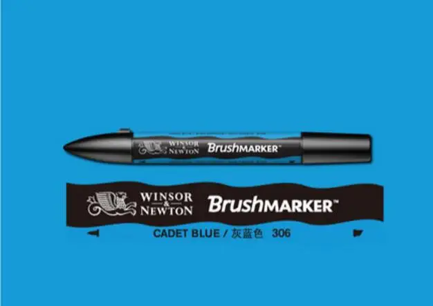 Winsor& Newton кисти Маркер ручки краски кисти на спиртовой основе быстро сохнут синие зеленые тона - Цвет: Cadet Blue